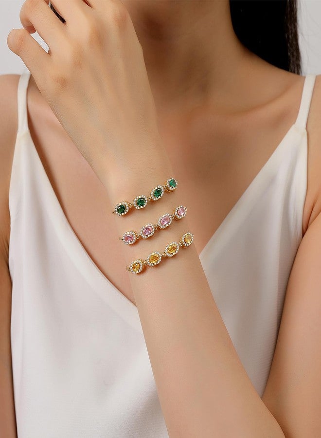 GexTyde Birthstone Bracelets for Women, Gold Trendy Dainty Link Bracelet Jewelry Birthday Christmas Day Gifts for Women Girlfriend Friend Her Mom Wife - Image 3